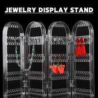 jewelry display rack clear acrylic display shelf earring ring storage shelf necklace bracelet display organizer folding holder