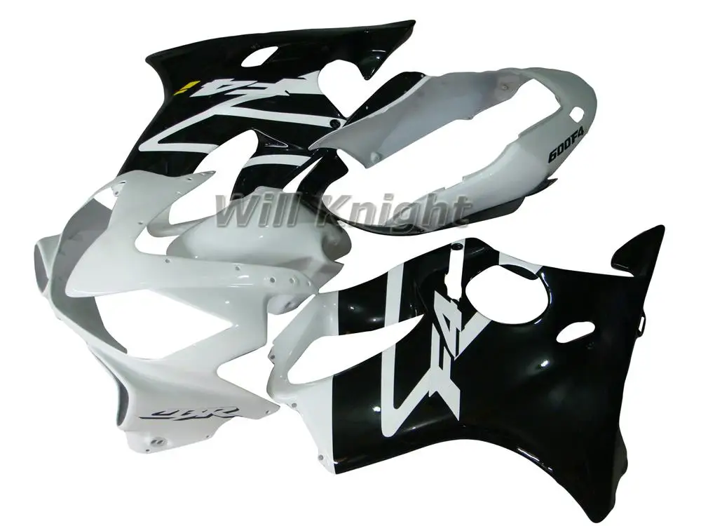 Черно белые комплекты обтекателей из АБС пластика для Honda CBR600 F4i 2004 2005 2006 2007|Полные