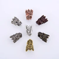 10pcspack wholesale vintage animal style wolf head charm leo lion beads for jewelry making diy bracelet components accessories