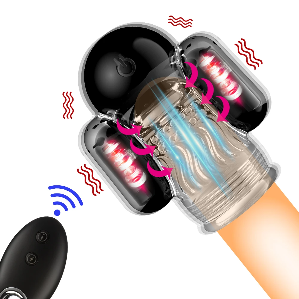 Беспроводной Управление головка Вибраторы для мастурбации секс игрушки мужчин