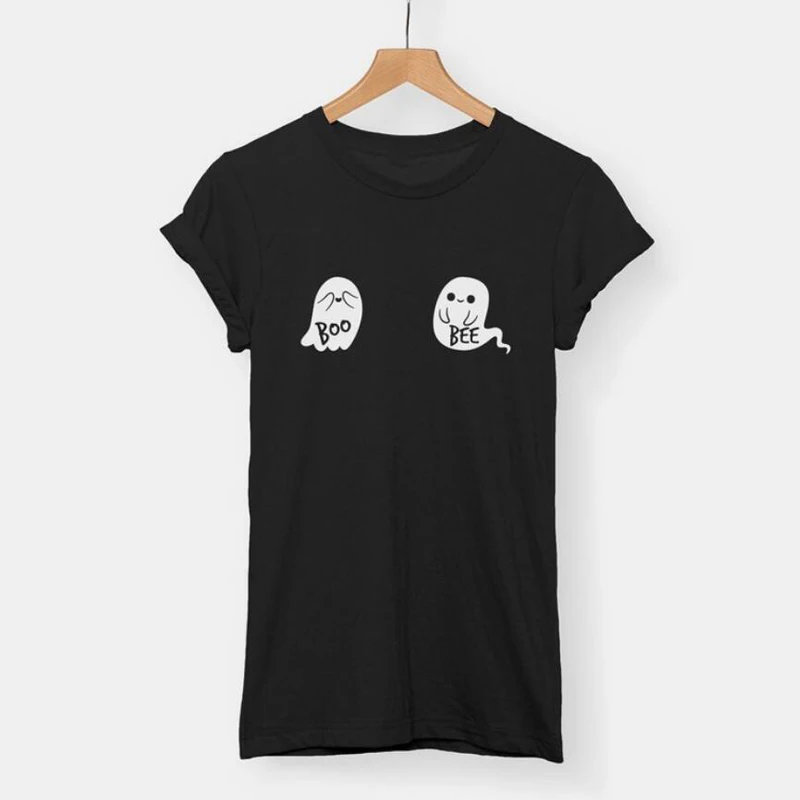 Милая графическая футболка Boo Bee Ghost Boobs забавная вечеринка в честь Хэллоуина
