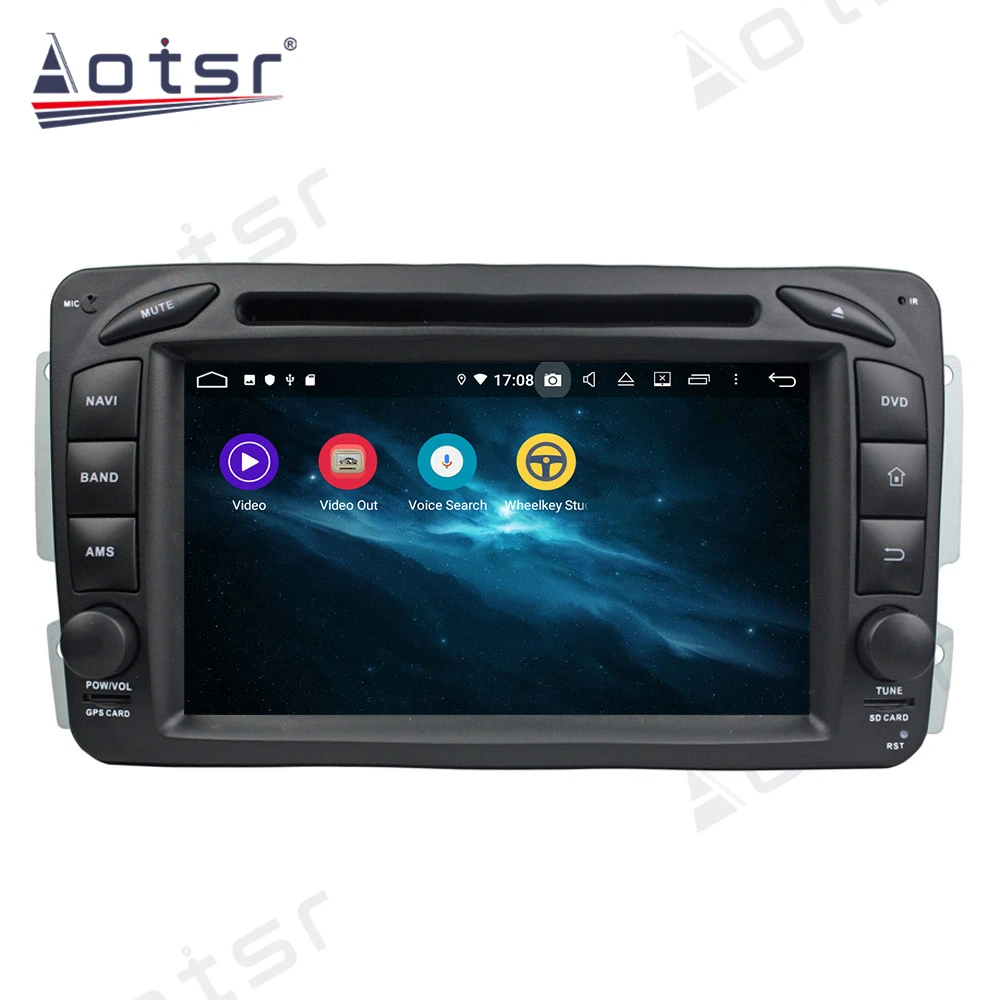 For MERCEDES BENZ C CLASS W203 Android 10 PX6 Car Multimedia DVD Player 4+64GB Auto GPS Navigation Stereo radio DSP Carplay WIFI |