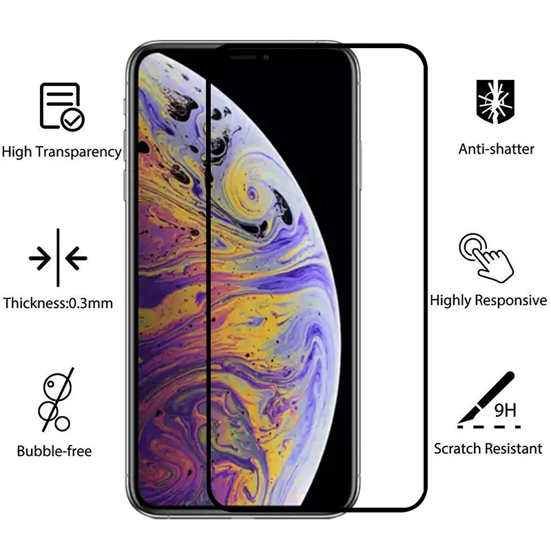 Защитное стекло для iphone xs max защита экрана закаленное x s sx mas xsmax защитная пленка 6 5
