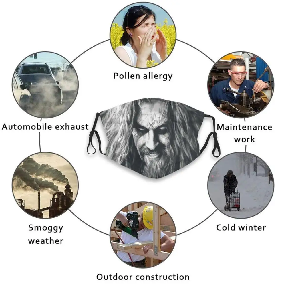 Зловещая маска Pm2.5 с фильтром моющаяся для взрослых и детей сделай сам Робом