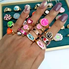 Новые винтажные кольца в виде планеты для женщин, модное кольцо с капающим маслом для девушек, розовое дизайнерское кольцо с чувствительной планетой, ювелирные изделия