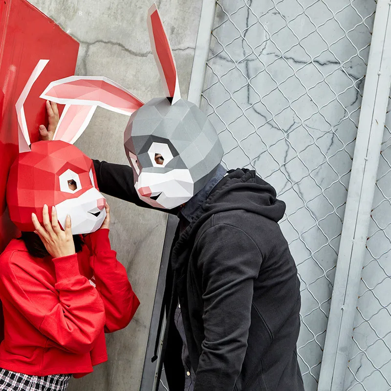 3D бумажный костюм для косплея мода маска модели поделки из бумаги Маска Хэллоуин