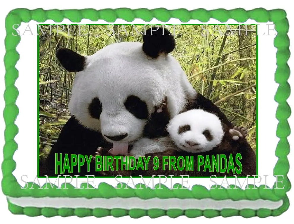 Панда съедобный торт фигурки жениха и невесты Вафли риса Бумага для торта кекс