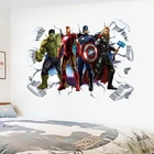 3d эффект 40*60 см Мстители настенные наклейки для детской комнаты домашний декор мультяшный герой Халк настенные наклейки Diy роспись искусство