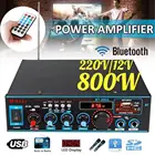 Многофункциональный усилитель мощности, BT-309A усилитель мощности, для домашнего кинотеатра, Hi-Fi мини микрофон, вход, реверберация, Радиоуправляемый усилитель
