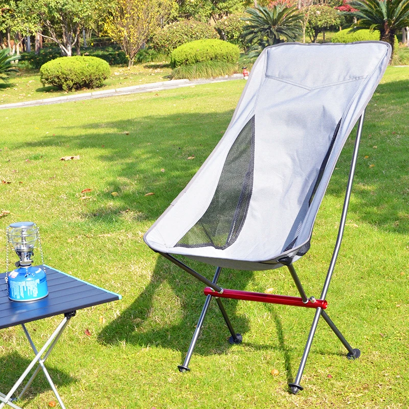 저렴한 야외 휴대용 접이식 알루미늄 캠핑 바베큐 싱글 의자, 낚시 초경량 레저 여행 의자
