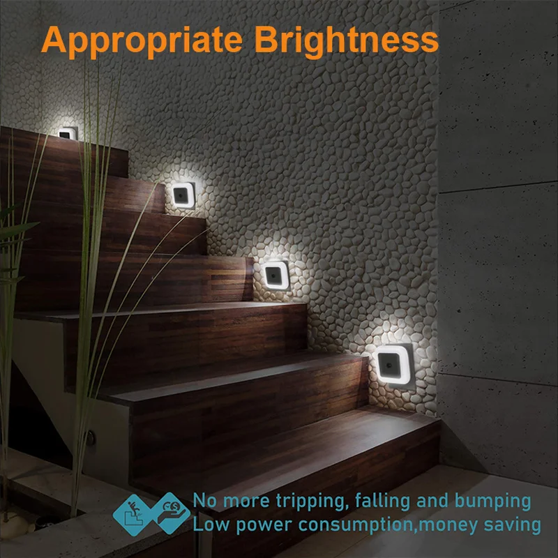 

LED Night Light Motion, Plug-in, Super Smart Dusk to Dawn Sensor, Night Lights Suitable for Bedroom, Bathroom,Compact Nightlight