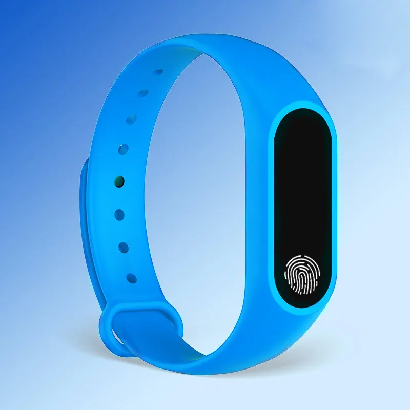 Blue M2 спортивный браслет, смарт-браслет, часы для мужчин и женщин, умные часы для Android IOS, фитнес-трекер, электронные умные часы - Цвет: Blue