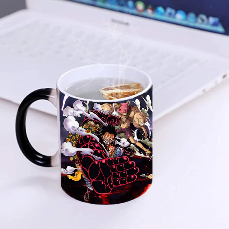 Аниме One Piece Luffy Zoro меняющая цвет чашка 11 унций студенческий завтрак офис кофе