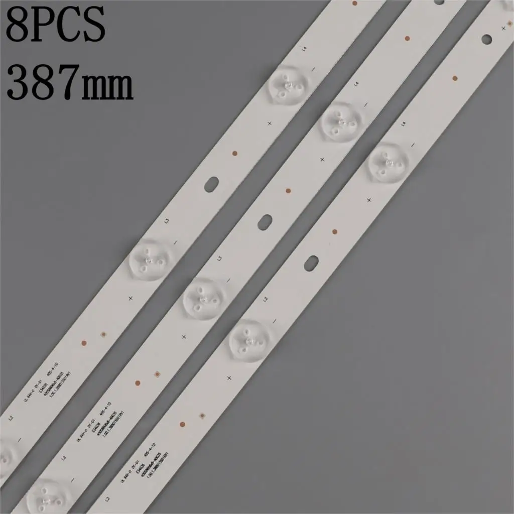 New 40 PCS/lot 5LED 387mm LED backlight strip for Philco PH40R86 400S8605X8-B0040 E34036 40S-4-10 1.00.1.388015S01R V1