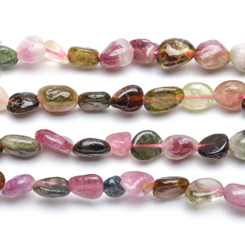 

Color Tourmaline Natural Amorphous Jewelry Loose Beads 8x10MM Suitable For Jewelry Making DIY Bracelet Necklace