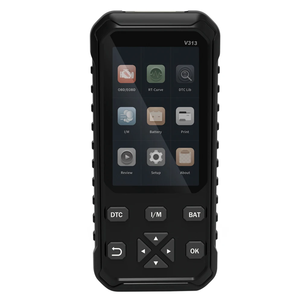 

V313 OBD II 2 Automotive Scanner Engine OBD2 Code Reader Fault Code Read Car Battery Charger Analyzer with 12V Battery Tester