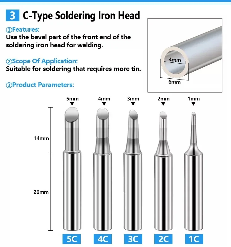 

17pcs/lot Soldering Iron Tips Pure Copper 900M-T Soldering Iron Tip Lead-free Solder Tips Welding Head BGA Soldering Tools