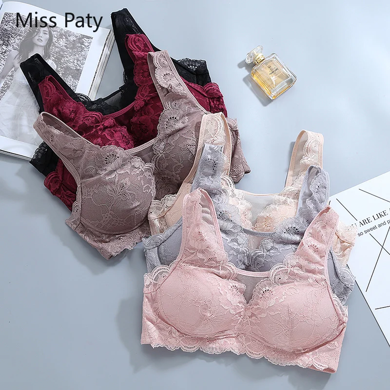 Новинка сексуальное кружевное нижнее белье с вышивкой бюстгальтер большого