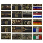 Америка Франция Испания Великобритания Россия NL Германия Италия Канада Израиль ИК-светоотражающие нашивки с флагом Мультикам Velcros нашивки