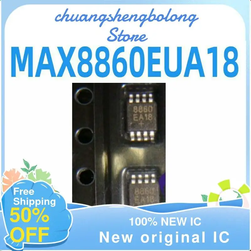 

10-200PCS MAX8860EUA18 MAX8860EUA18+ 8860EA18 MSOP8 Linear regulator chip New original IC