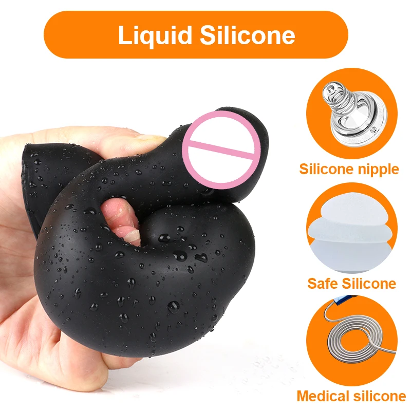 Супер мягкий Анальная пробка стимуляция Солнцезащитная чашка фаллоимитатор