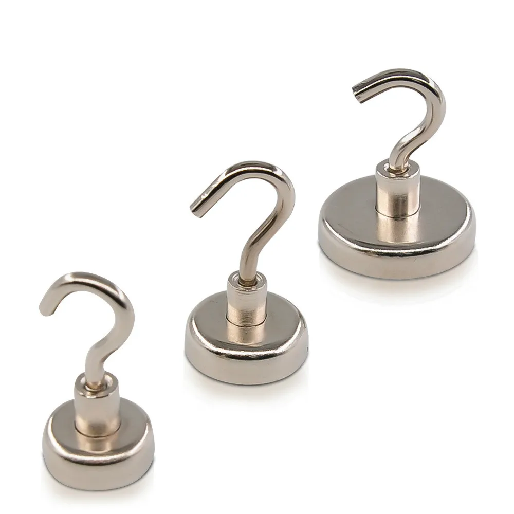 

3 Size 5pc 16mm +3pc 20mm +2pc 25mm Diameter Magnetic Magnet Hook Strong Heavy Duty Hanger Durable For Home Kitchen Refrigerator