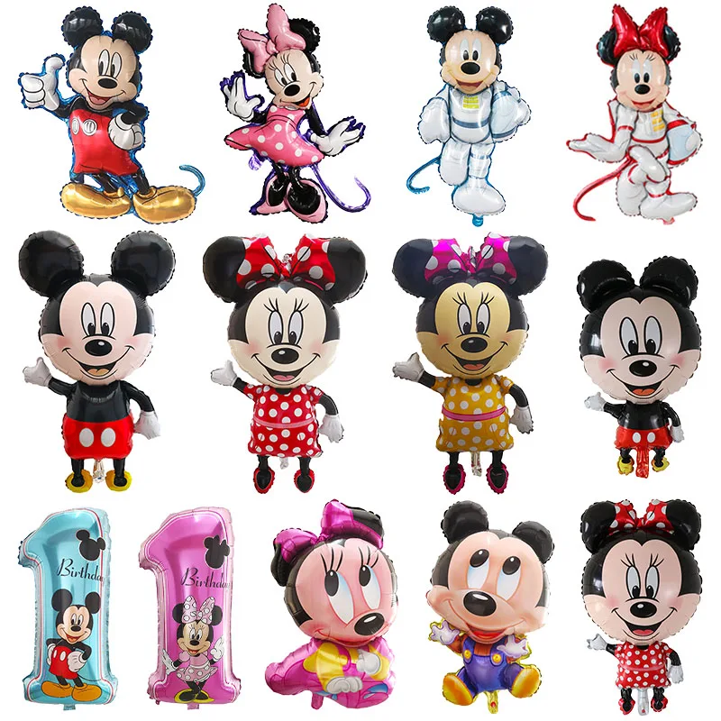 

10/20/50Pcs Big Mickey Mouse Balloons Minnie Air Globos Birthday Party Decoration Accessories Kids Toy Gift Baby Shower Supplies