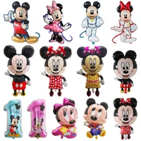 102050pcs big mickey minnie mouse foil balloons baby shower children happy birthday party decoration helium globos kids toys