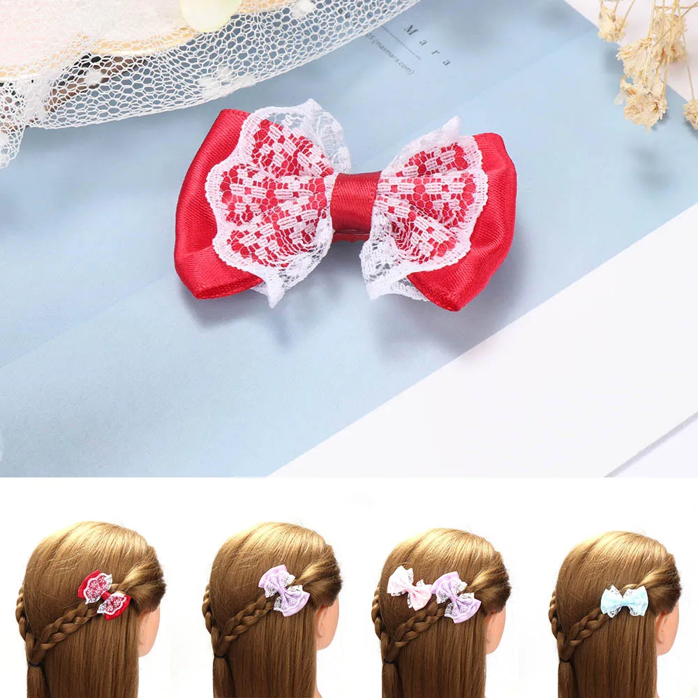 Hot sale Cute Lace Bowknot Hair Clips Baby Girl Hairpin Children Bow Accessories | Детская одежда и обувь