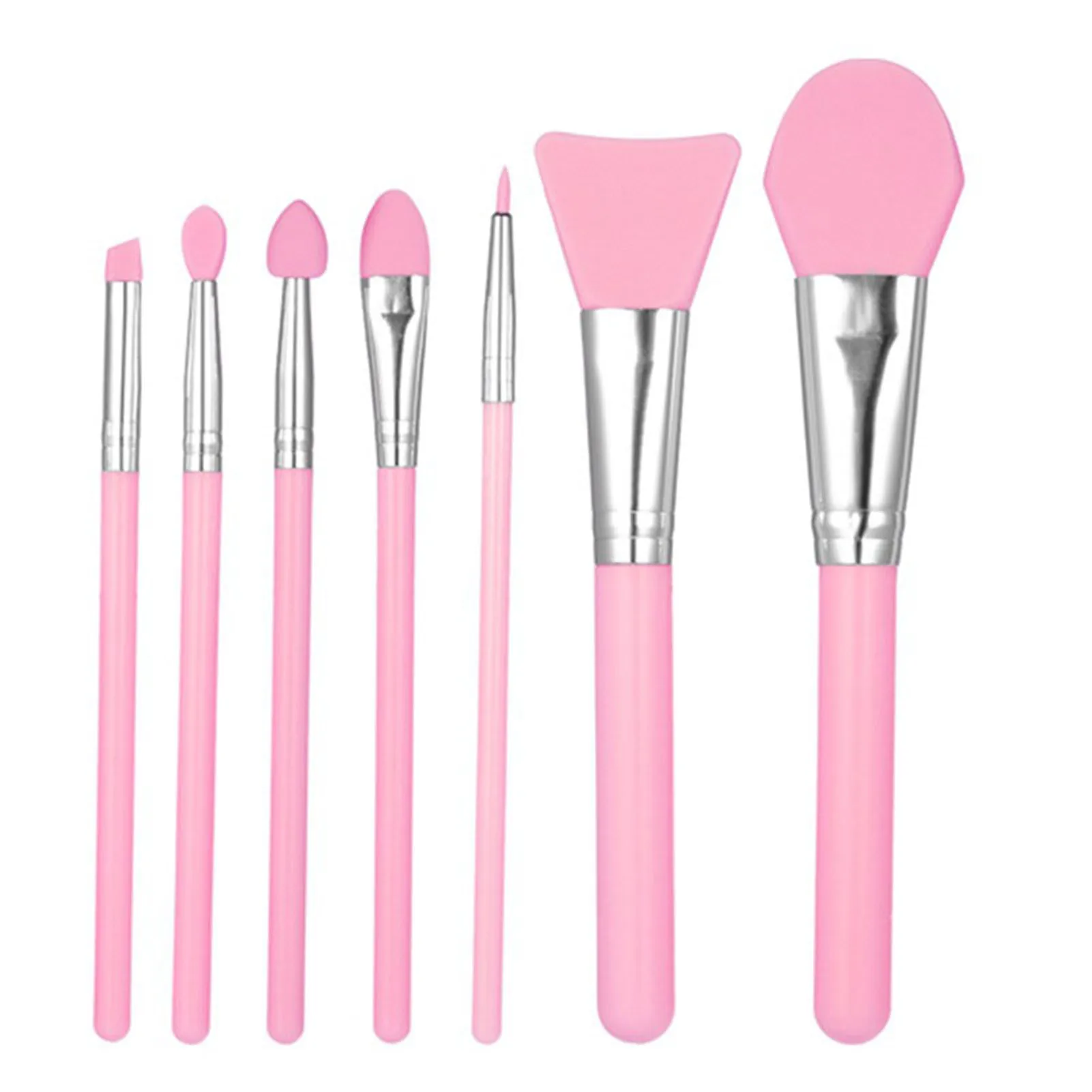 

4/6/7 PCS Professional Silicone Makeup Brush Easy to Clean Skin-Friendly Flexible Facial Mud Applicator Beauty Tools JAN88