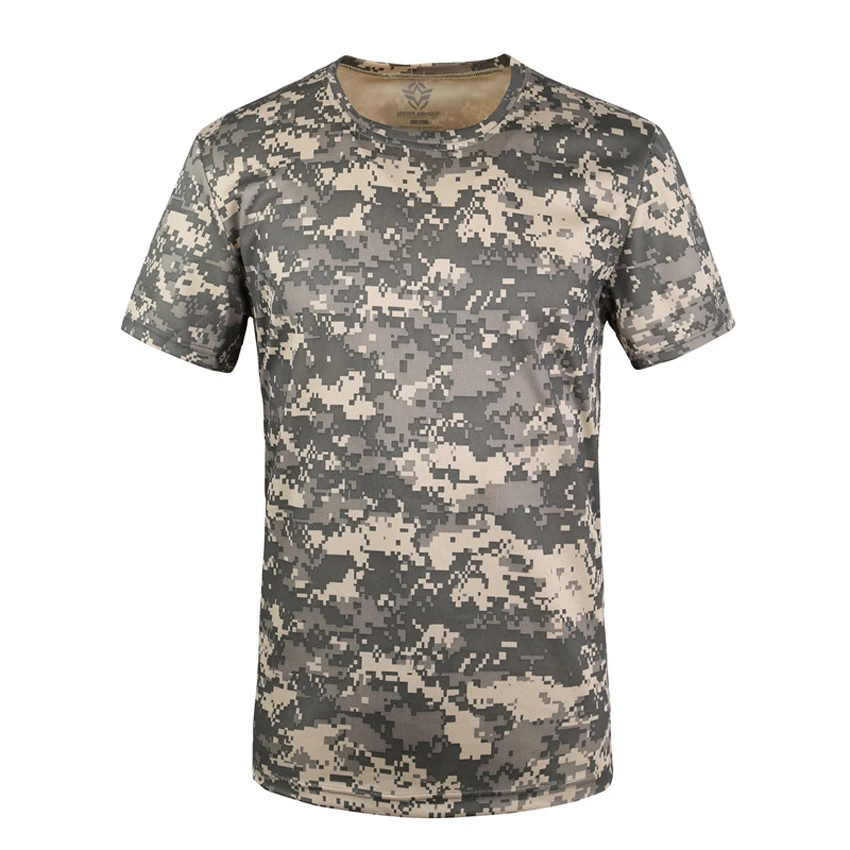 

Man Summer Round Neck Military Uniform 3D Print Python Mesh Dry Tactical T-shirt Camouflage Breathable Riding Combat Tees