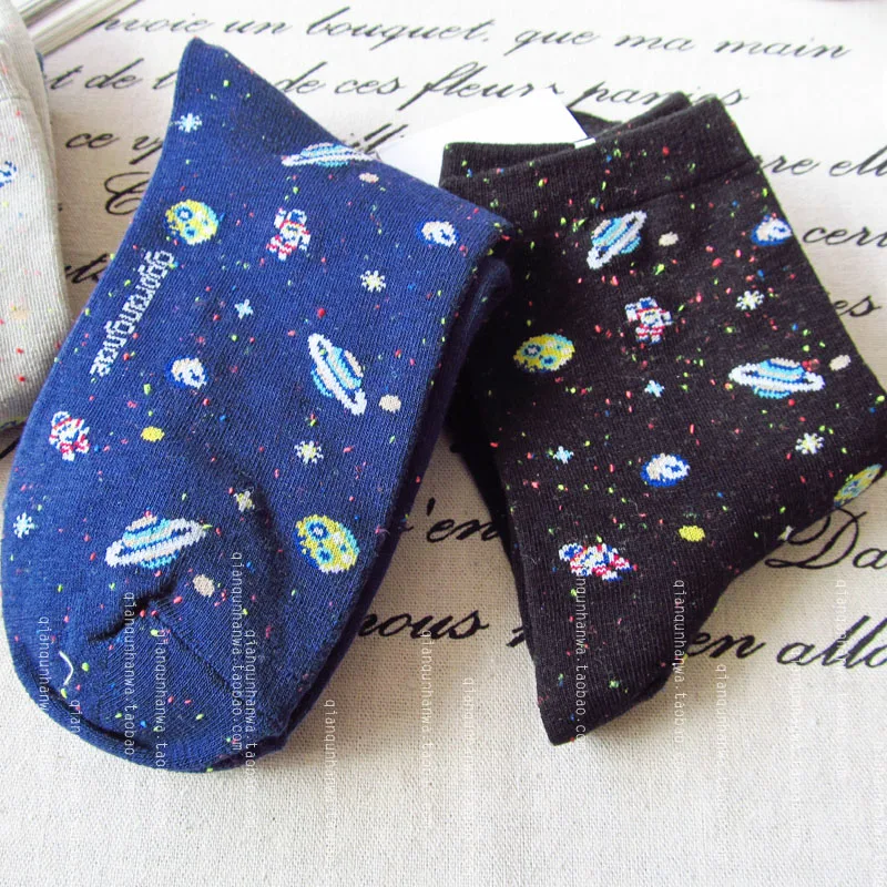 Женские Носки с рисунком в стиле ретро Harajuku корейские забавные носки
