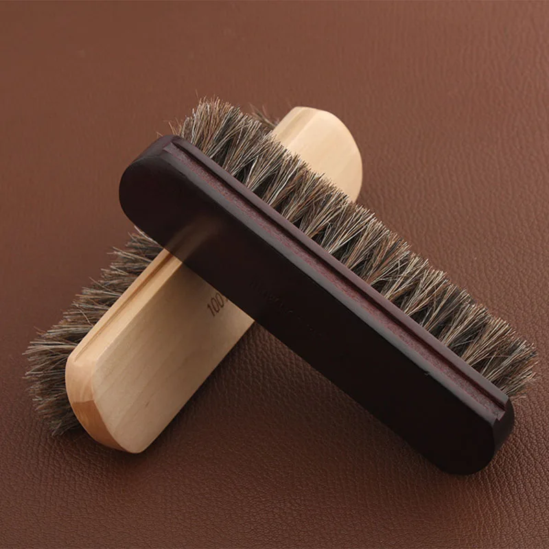 Кожаная искусственная Полировочная щетка портативная для обуви деревянная