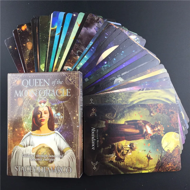 

Queen of the Moon Oracle Cards English Tarot Cards 44pcs Tarot Oracle Card Board Deck Games Playing Cards For Party Game Family