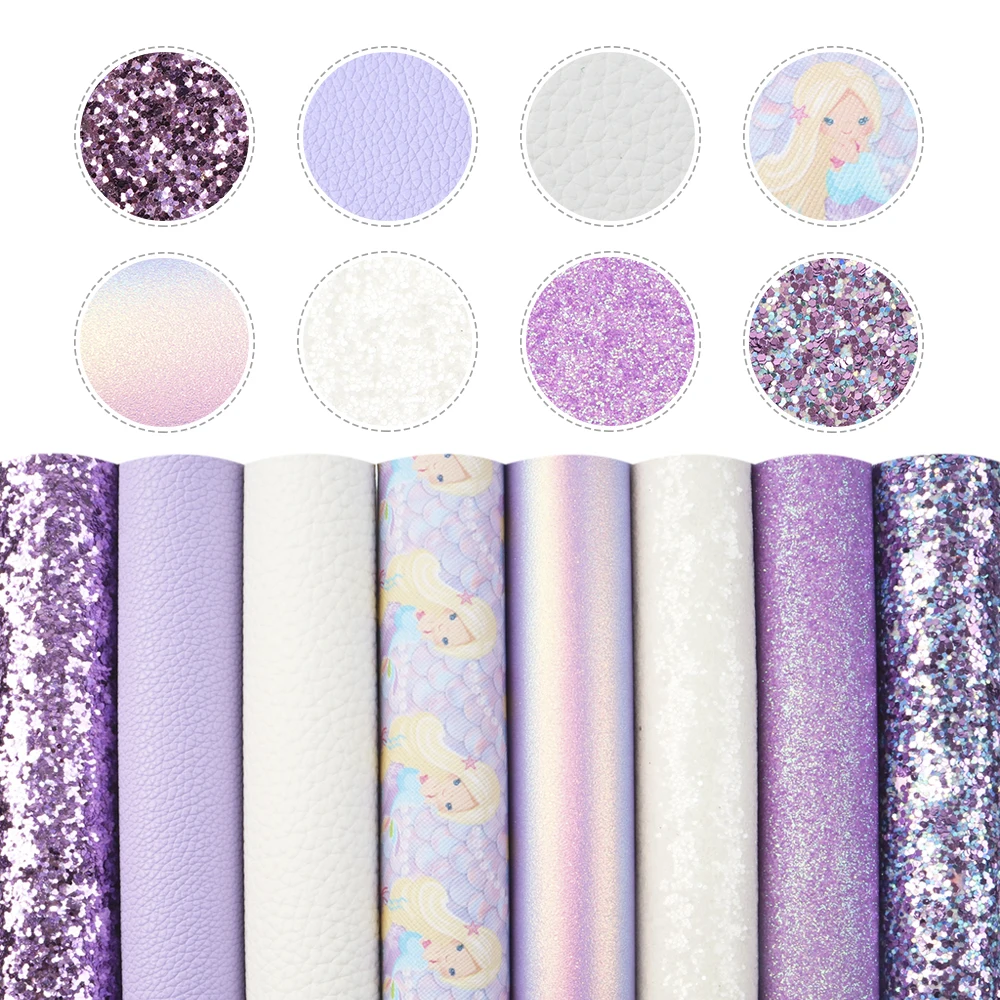 Ткань из искусственной кожи с принтом Принцесса океана для бантов кожаные листы