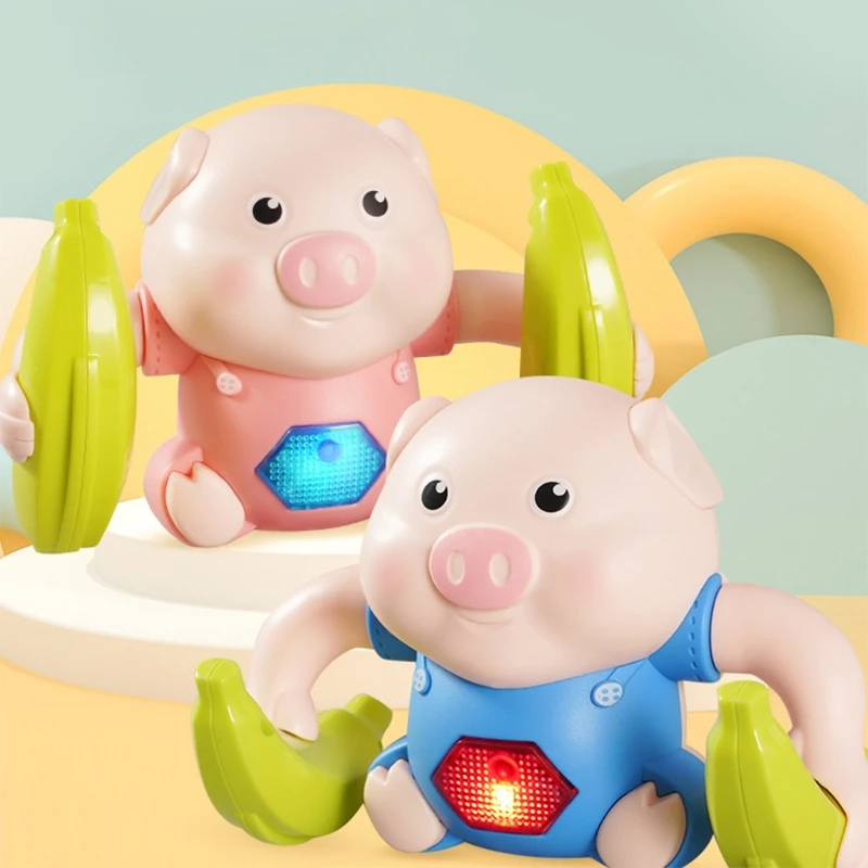 

Electric Rolling Induction Learn to Talk Cute Pig Toy Voice Control Tumbling Crawling Sing Brain Game Flipping Music