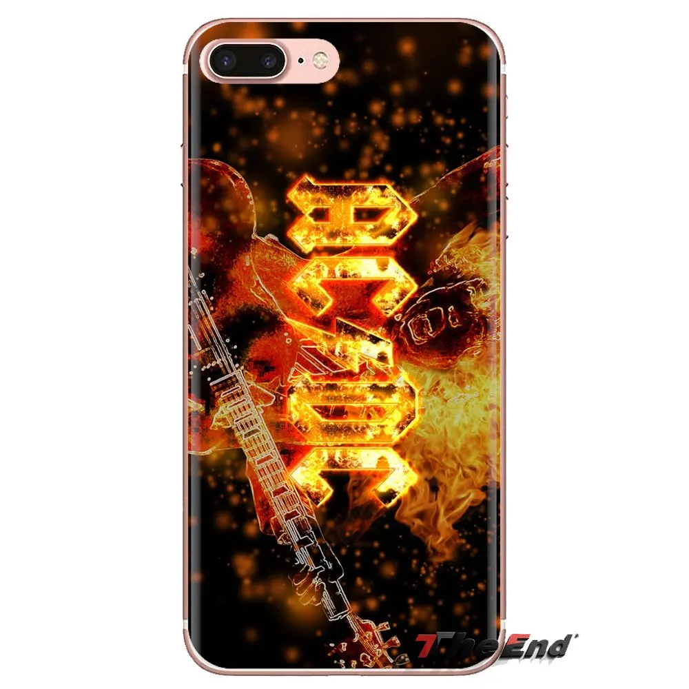 Музыка ACDC AC DC Малкольм Angus прозрачные мягкие чехлы для samsung Galaxy S3 S4 S5 мини S6 S7 край S8