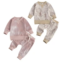 2020 11 10 lioraitiin 0 24m 2 pcs newborn baby boy tie dye outfits infant long sleeve pullover top tie up pants with pockets