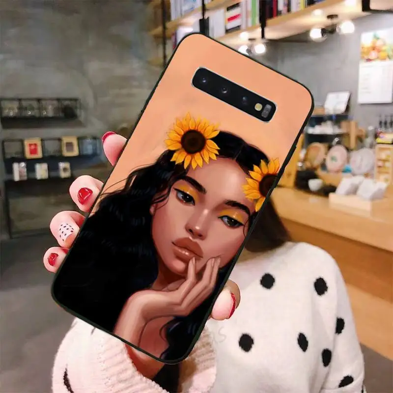 

New Personalized POPPIN Black Girl Phone Cases For Samsung A50 A51 A71 A20E A20S S10 S20 S21 S30 Plus ultra 5G M11 funda shell