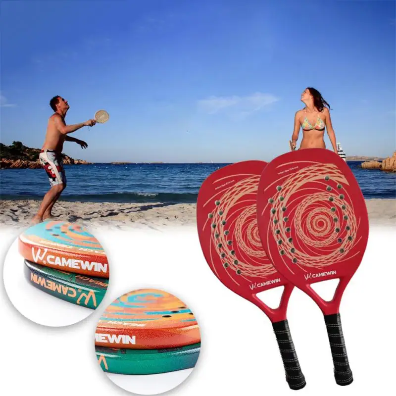 

Carbon Fiber Rough Surface Beach Tennis Racket Durable Women Men With Cover Bag Body Building Fitness Outdoor Sport Accessories