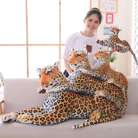 120cm giant leopard jaguar panther stuffed toys big size white tiger plush doll lifelike animal pillow children christmas gift