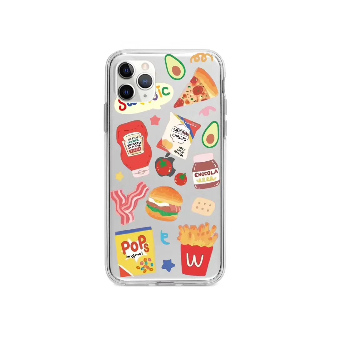 

INS cute simple snack big party funny candy phone case for iPhone 11 pro MAX Xs MAX Xr X 7 8 plus soft TPU back cover