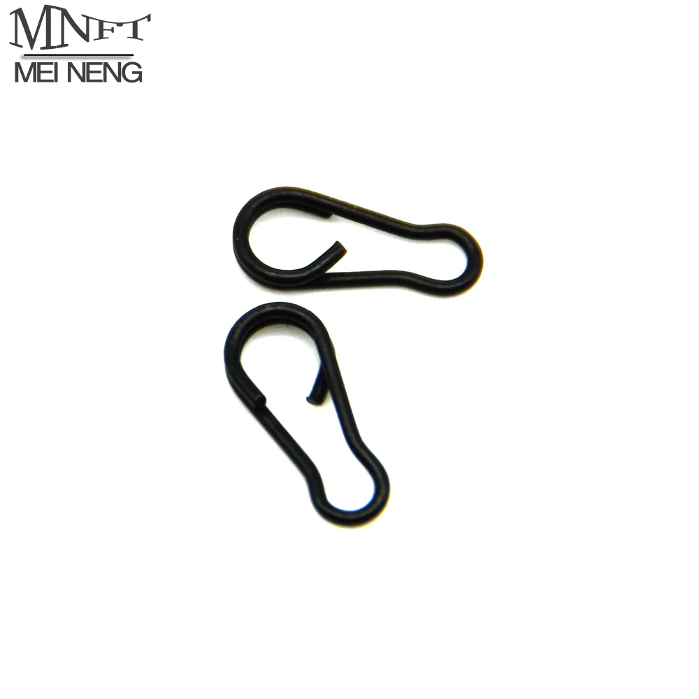 

MNFT 200PCS /LOT Stainless Steel Swivels Carp Fishing Tackle Snap Lure Connector Fishing Accessories Snap Black Color S L