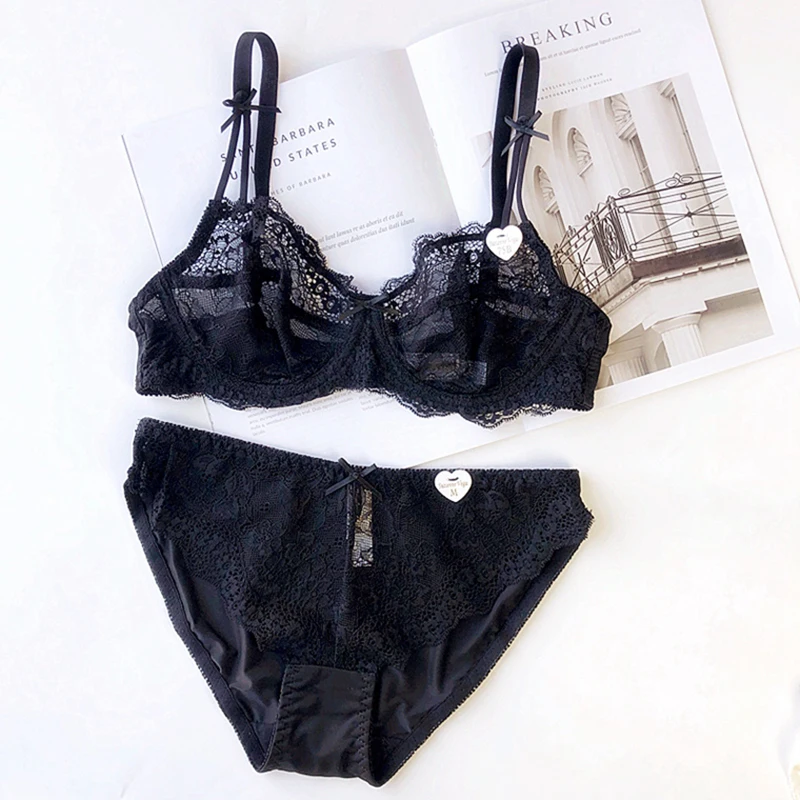 

Ultrathin Bra Transparent Brassiere Sexy Underwear Plus Size C D Cup Embroidery Women Lingerie White Lace Bras Hollow out