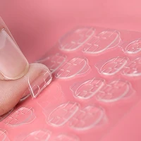 240pcs transparent nail glue stickers false nail double side glue jelly gel tape adhesive tabs for manicure nail art