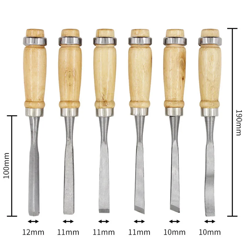 12pcs/set Manual Wood Carving Chisels Knife Hand Tool Set Carpenters Woodworking Kit DIY Gouge Chisel |