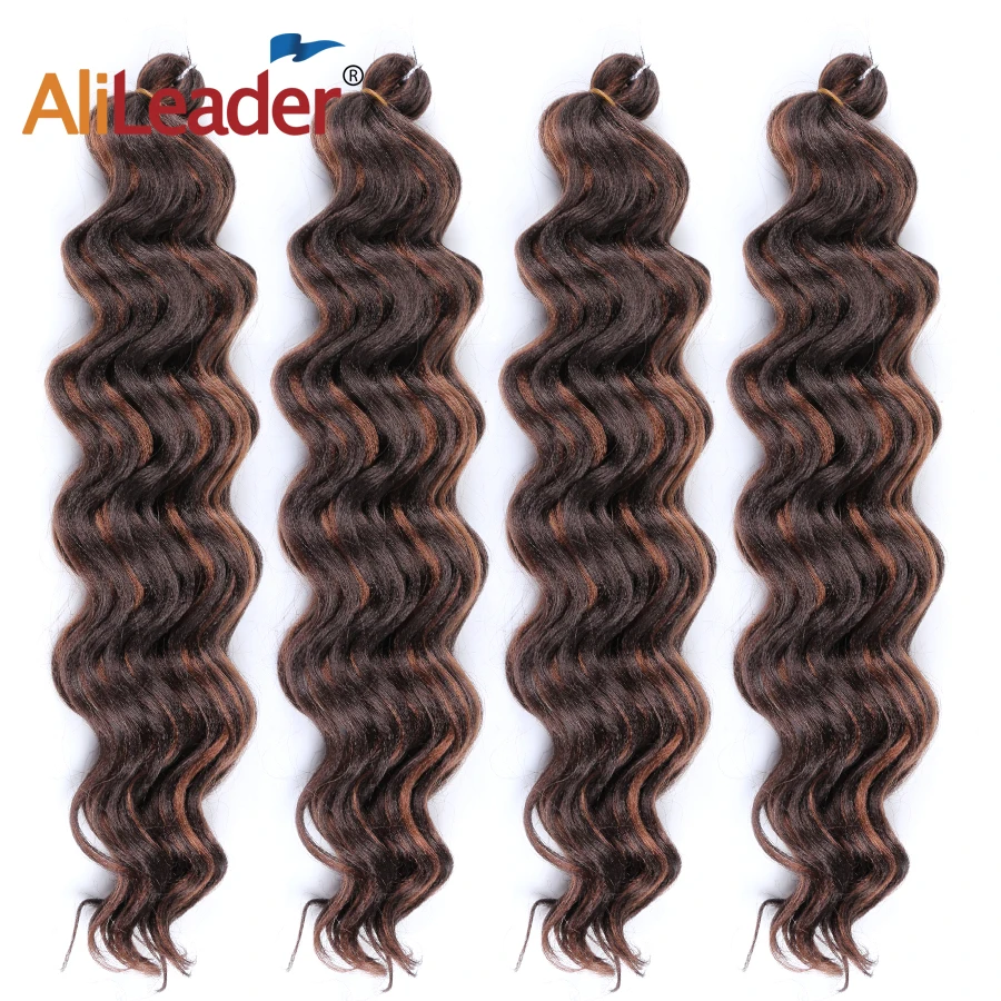 AliLeader 20 дюймов волна воды волосы кроше для наращивания женщин поддельные с низкой