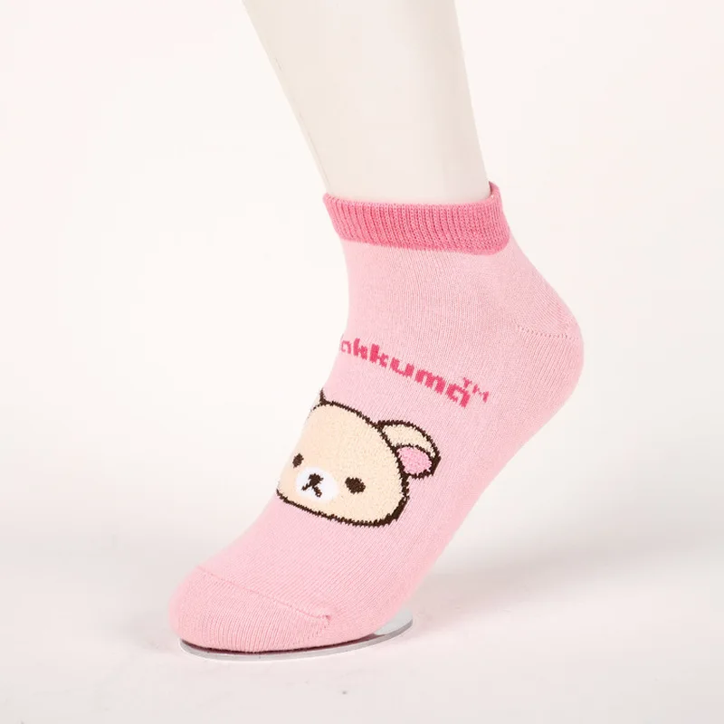 Носки с мультипликационным принтом Rilakkuma Kiiroitori, милые забавные женские хлопковые носки, впитывающие пот, дышащие, calcetines mujer
