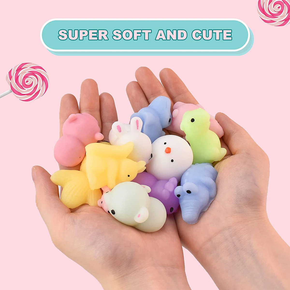 

24 шт. Симпатичный мягкий мяч-антистресс в виде кошки, креативный Mochi, мягкая игрушка-сжималка, снимает стресс, тревожность, игрушки для детей