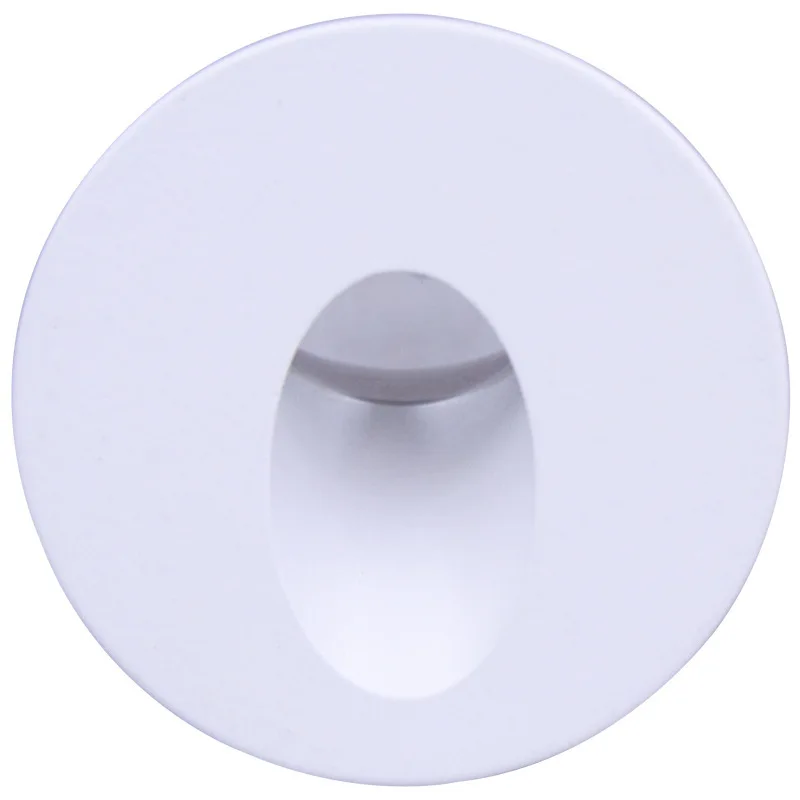

led foot light stairs corridor aisle steps round 5.5 cm embedded corner light brushed aluminum night light